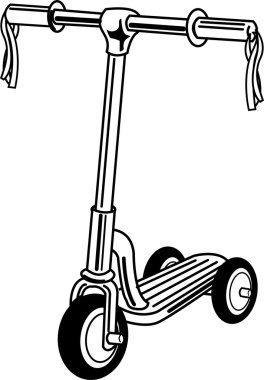 Çocuk scooter tutamaç çubukları üzerindeki şeritler