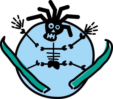 Kayak yaparken hava yakalamak iskelet