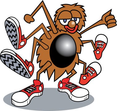 dans ayakkabıları giyen serin örümcek