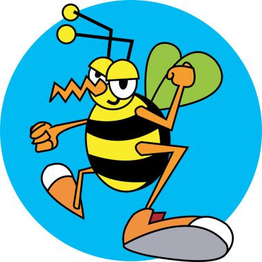 huysuz wasp sıkışık yumruklar ile