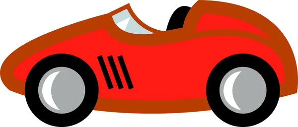 Carro de corrida vermelho perfilado — Vetor de Stock