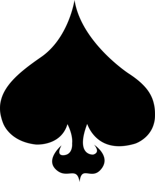 Black And White Spade