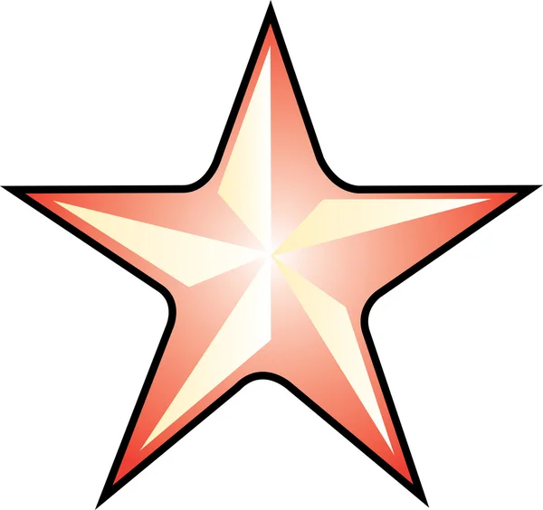 Red Star Clipart Illustration — Stock Vector