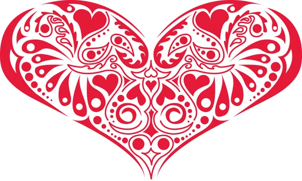 Diseño victoriano del corazón — Vector de stock