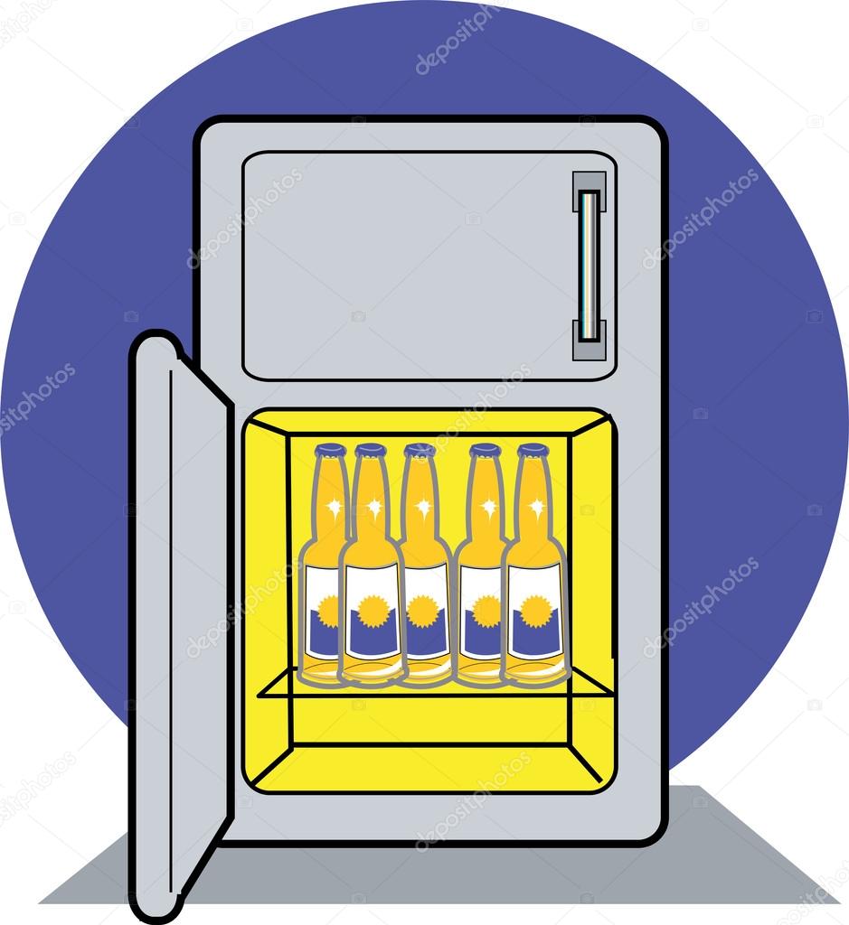 Refrigerator Stocked Full Of Beer Bottles