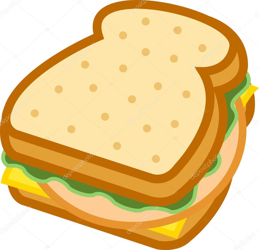 Bologna smörgås med sallad och ost — Stock Vektor © ClipArtGuy 17454227