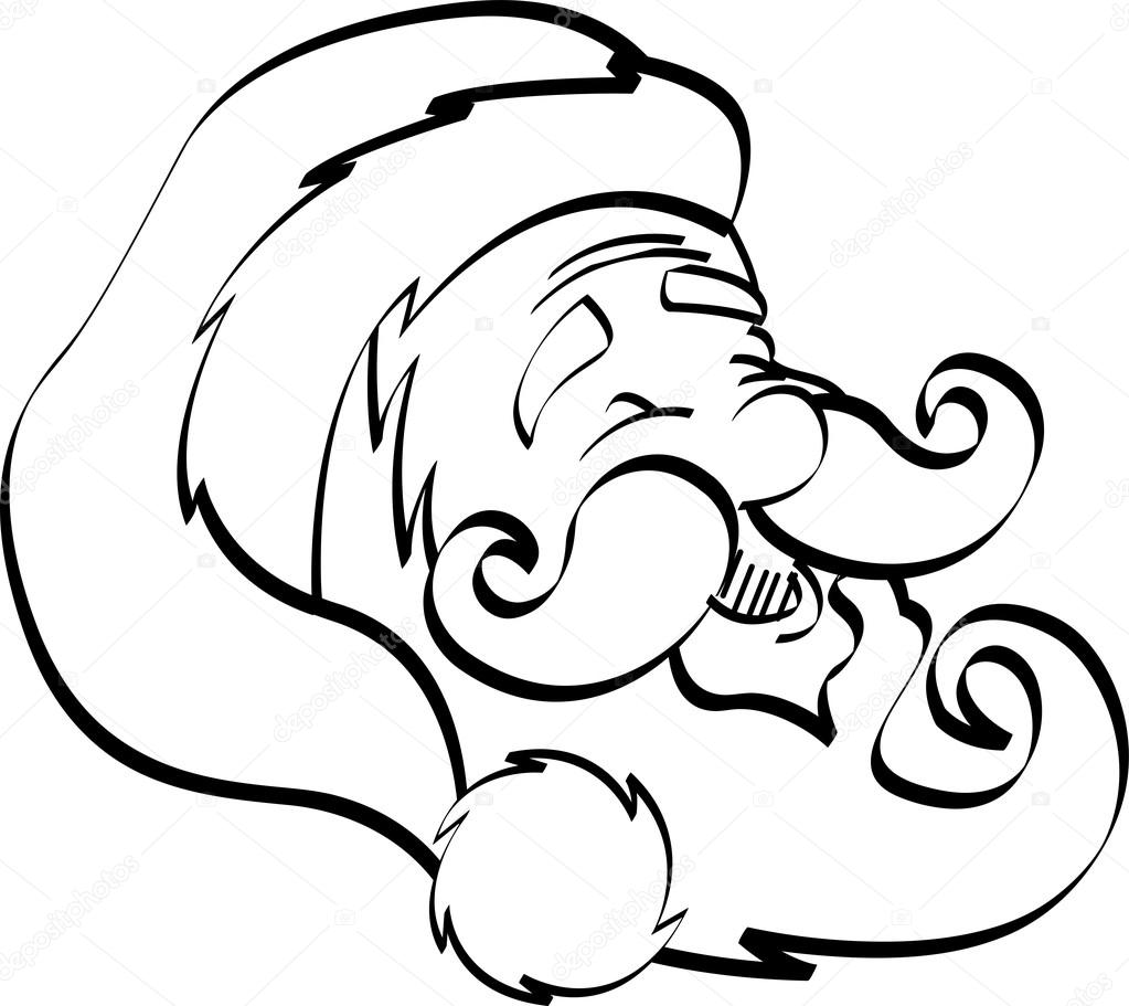 Coloring Page Outline Of Santa