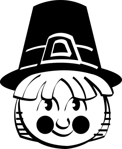 Pilgrim Girl — Stock Vector