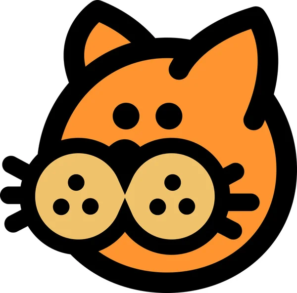 Imagen de una imagen retro de un gato con botonadura — Vector de stock