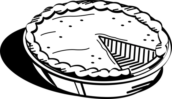 Torta de abóbora — Vetor de Stock