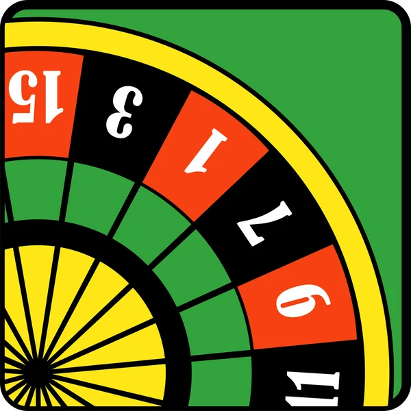 Ontwerp van het roulette wiel — Stockvector