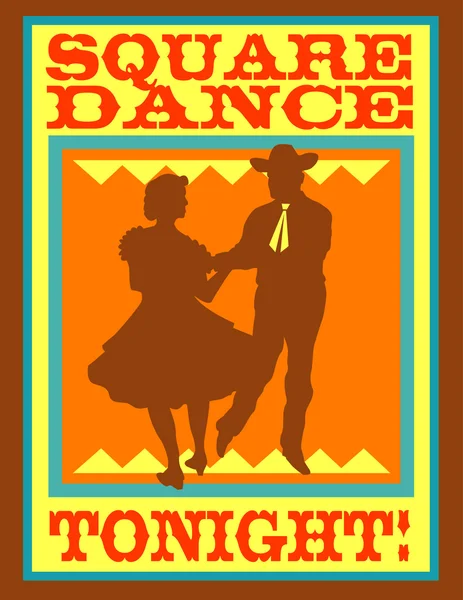 Square dance — Stock Vector