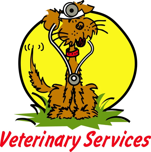 Veterinário cão — Vetor de Stock