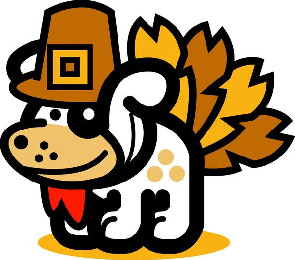 Chien de dinde Thanksgiving — Image vectorielle