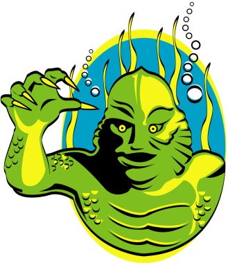 Green swamp monster vector Green swamp monster vector
