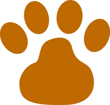 kahverengi köpek pençe baskı