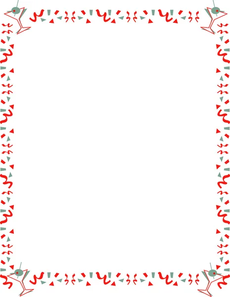 Brevpapprets bakgrund med en kant av konfetti och martinis — Stock vektor