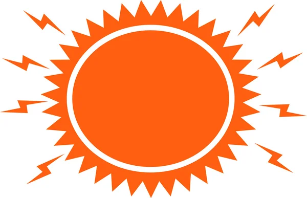 Hot orange solgasset — Stock vektor