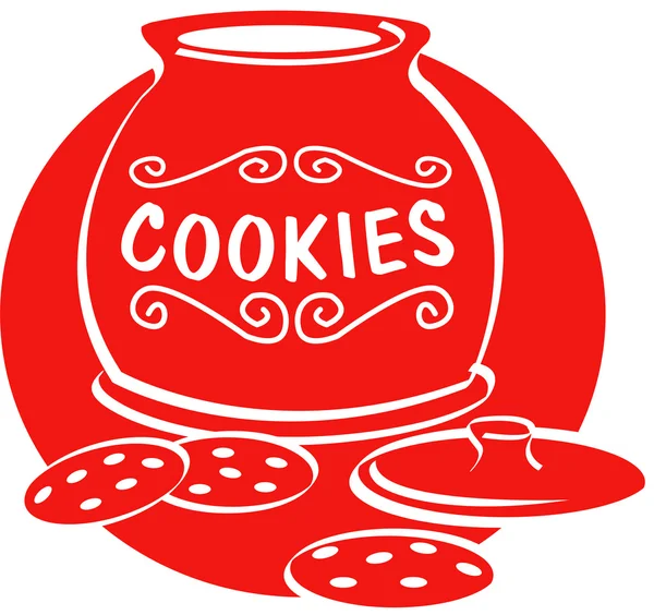 Open cookie jar — Stock Vector