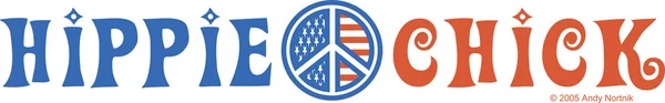 美国嬉皮妞标志 — 图库矢量图片
