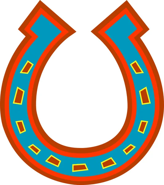 Lucky horseshoe över en vit bakgrund — Stock vektor