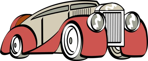 红色和灰色的豪华轿车 — 图库矢量图片