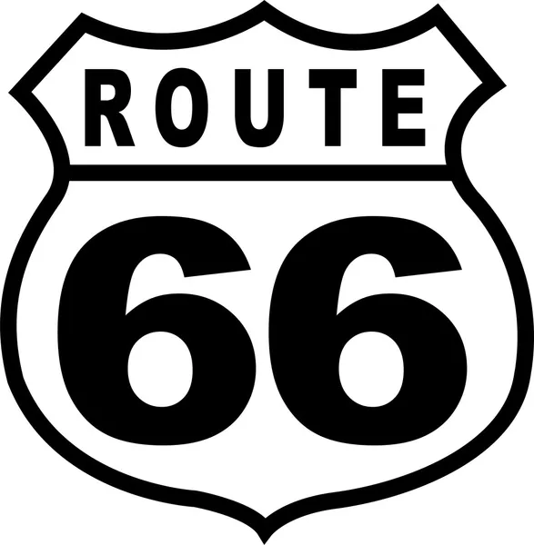 Route 66 tecken Stockillustration