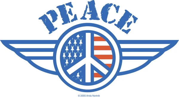 Symbole de paix américain — Image vectorielle