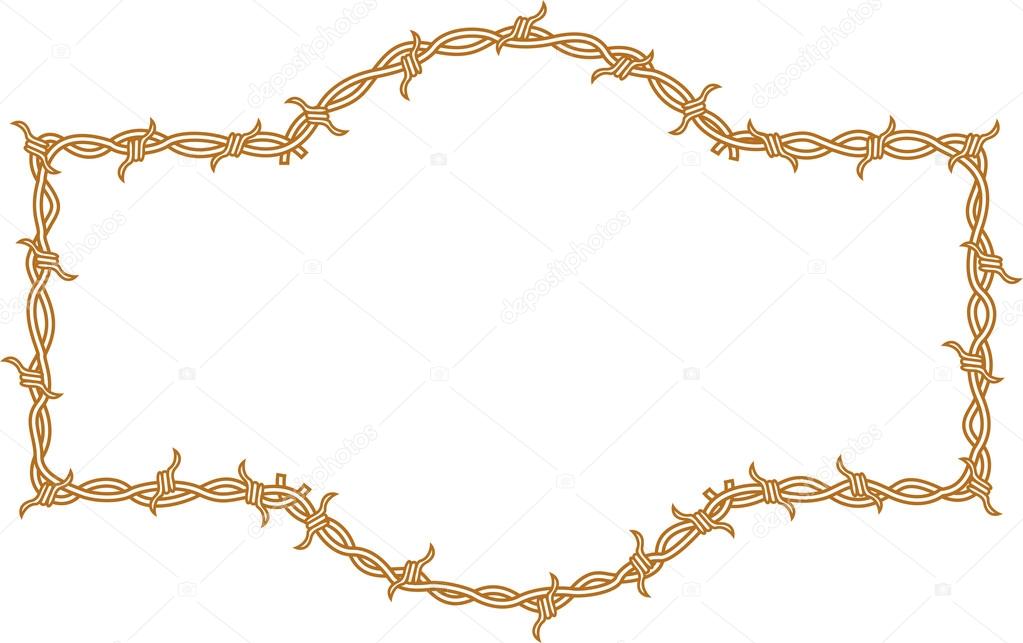 Download Clipart: barbed wire | Circular frame of barbed wire ...