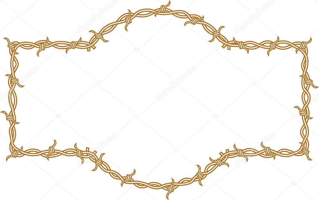 Circular frame of barbed wire