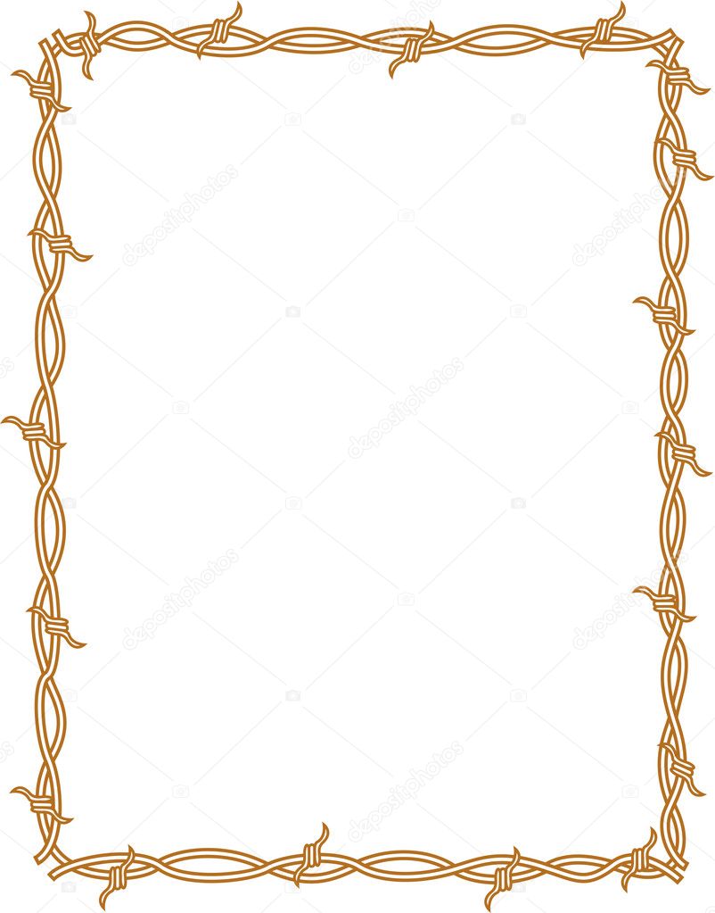 Download Rectangle border frame of barbed wire — Stock Vector ...