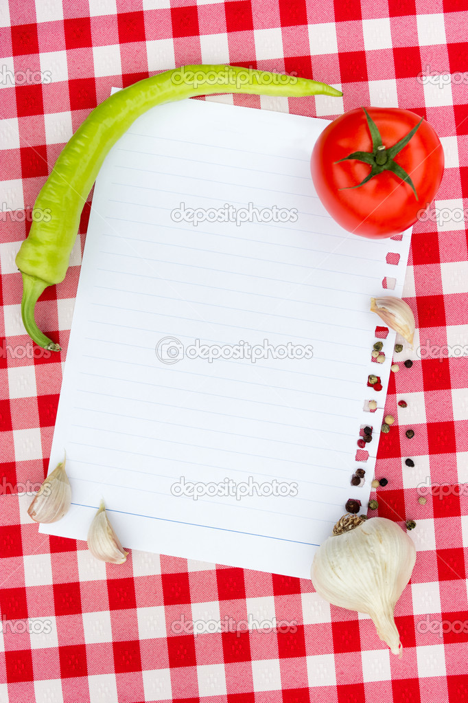 Notebook with recipes