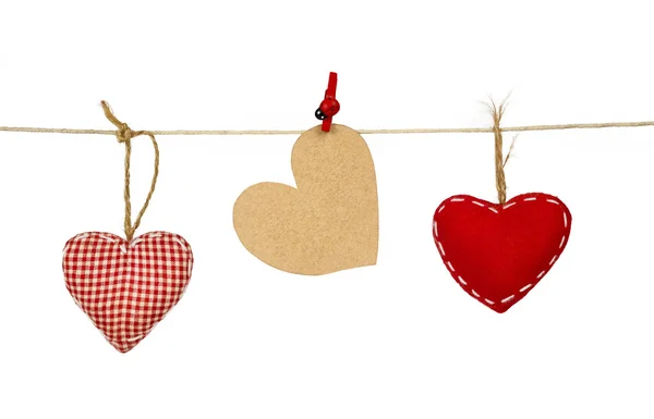 Three decorative hearts — Stock Photo, Image