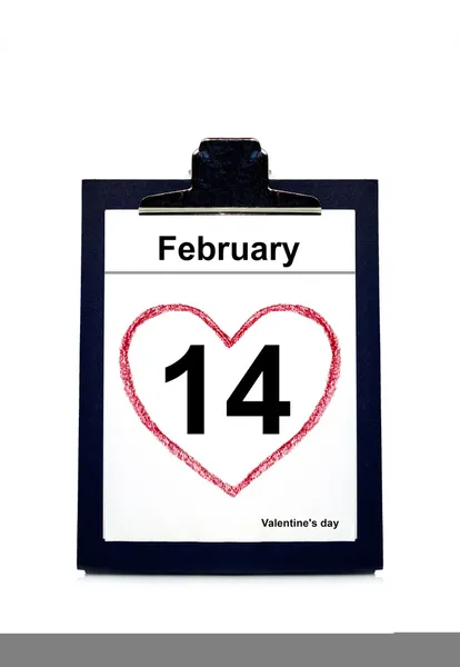 Calendar showing date of Valentine���s Day — Stock Photo, Image