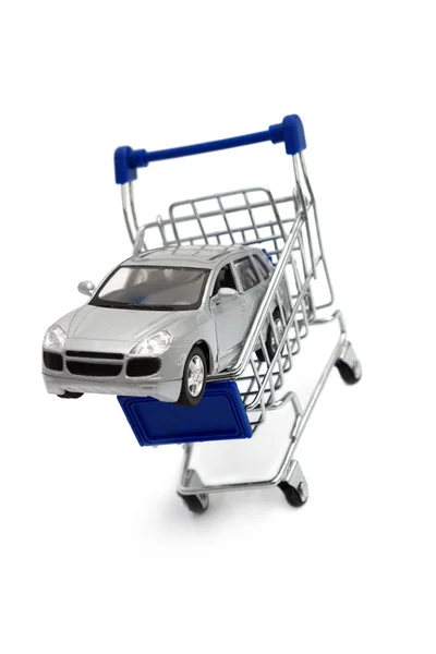 Vásárlás autó bevásárló kosár — Stock Fotó