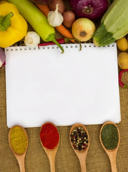 Notebook for recipes — Stock Photo, Image