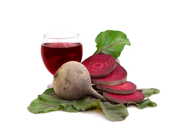 Raw beetroot and beetroot juice — Stock Photo, Image