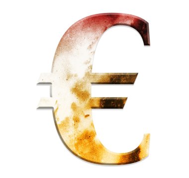 € Letter with texture clipart