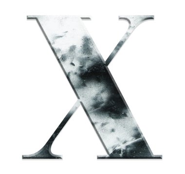 X with texture clipart