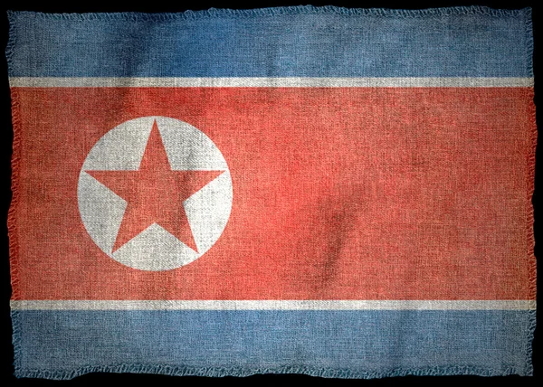 Bandeira nacional da Coreia do Norte — Fotografia de Stock