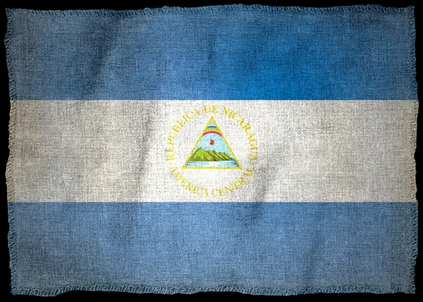 Nationale vlag van Nicaragua Stockfoto