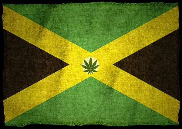 Nationale vlag van jamaica Rechtenvrije Stockfoto's