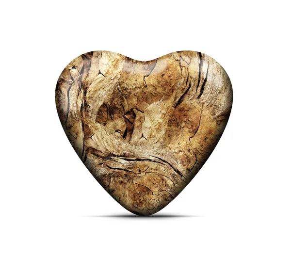 Деревянное сердце — стоковое фото