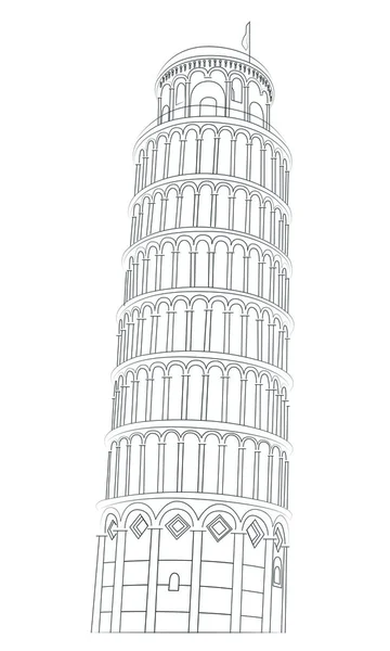 Turm von Pisa — Stockvektor