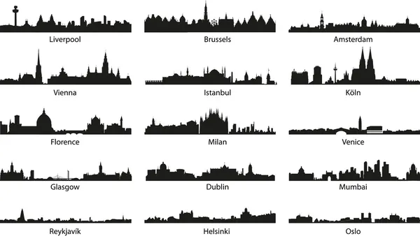 Vector_city ikony — Stockový vektor