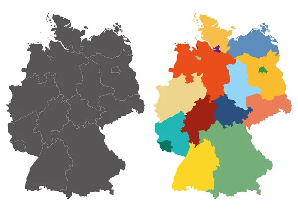 Alemania Mapa — Archivo Imágenes Vectoriales