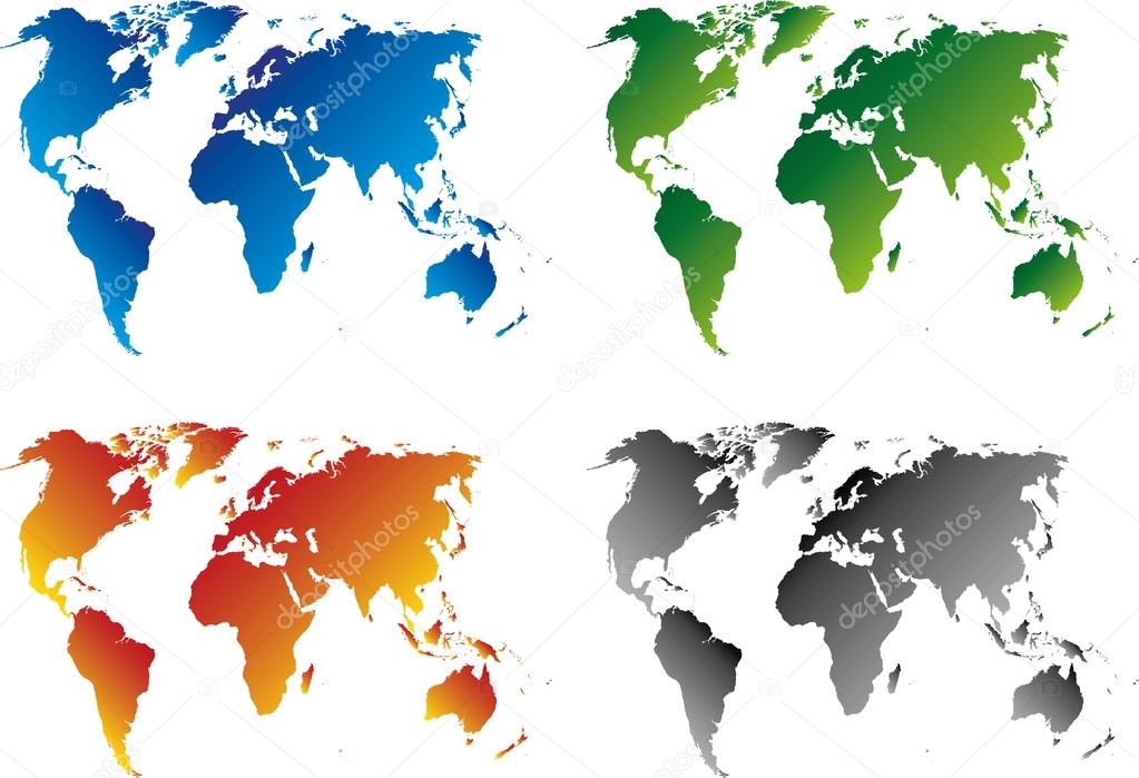 colored world maps