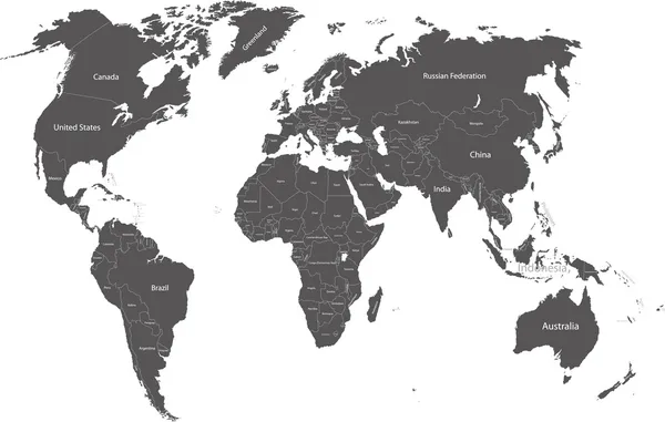 Παγκόσμιος πολιτικός χάρτης Διάνυσμα Αρχείου