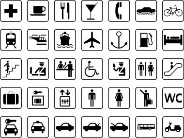 Transport and guide icons