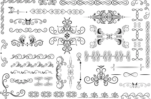 Éléments décoratifs ornementaux — Image vectorielle